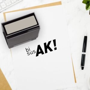 Bi Sus AK Yazılı Komik Muzip Küfürlü Kaşe Tasarımları, Kaşe Fiyatları ve Yapımı