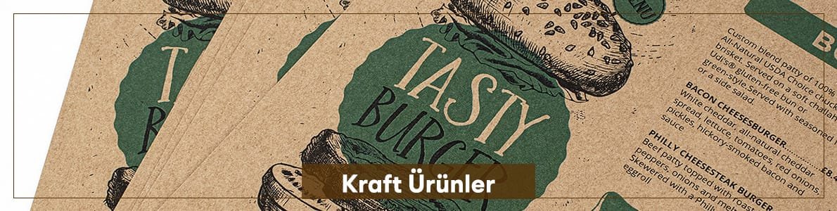 Kraft Kağıda Baskı, Kraft Kartvizit, Kraft Teşekkür Kartları, Kraft Davetiyeler